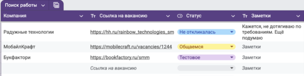 Вот это вещь: Трекер поиска работы 4 Вот это вещь: Трекер поиска работы 3